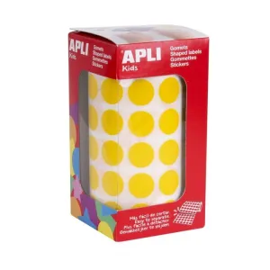 ROLLO GOMETS APLI CIRCULO AMARILLO Ø15MM 04855