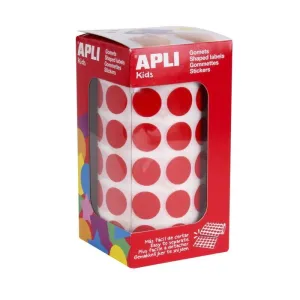 ROLLO GOMETS APLI CIRCULO ROJO Ø15MM 04857
