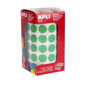 ROLLO GOMETS APLI CIRCULO VERDE Ø15MM 04858