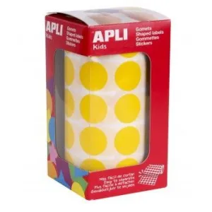 ROLLO GOMETS APLI CIRCULO AMARILLO Ø20MM 04859