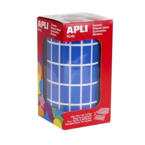 Rollo Gomets Apli Rectangulo Azul 21X10Mm 04884