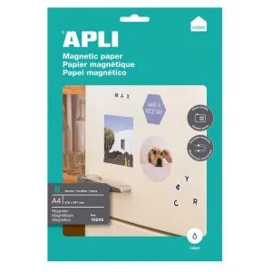 Papel Magnetico Apli A4 Inkjet 8 Hojas 10245