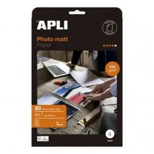 Papel Fotografico Apli Matt A4 170Gr 20 Hojas 10418