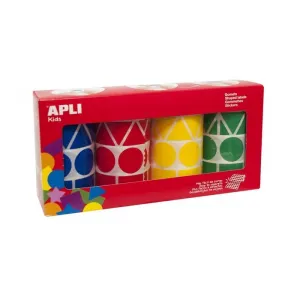 Kit 54285 Gomets Apli Xl Figuras Geometricas 4 Colores Surtidos 10753