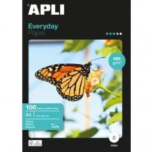 Papel Fotografico Apli Everyday A4 180Gr 100 Hojas 11475