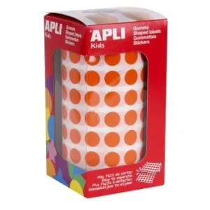 Rollo Gomets Apli Circulo Naranja Ø 10,5Mm 11477