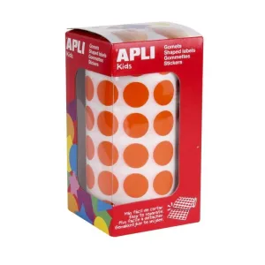 Rollo Gomets Apli Circulo Naranja Ø15Mm 11483