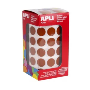 Rollo Gomets Apli Circulo Marron Ø15Mm 11486