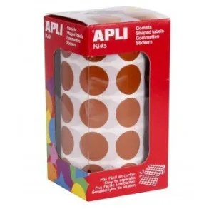 Rollo Gomets Apli Circulo Marron Ø 20Mm 11491