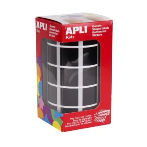 Rollo Gomets Apli Cuadrado Negro Ø 20Mm 11502