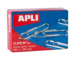Clips Apli Niquelados Nº1 ½ 26 mm 100 Unidades 11710