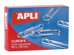 Clips Apli Galvanizados Nº4 50 mm 80 Unidades 11716