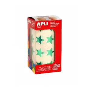 Rollo Gomets Metal Apli Estrella Verde Grande 12054
