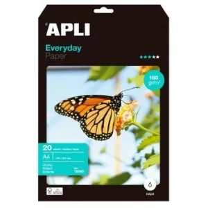 Papel Fotografico Apli Everyday A4 180Gr 20 Hojas 12080