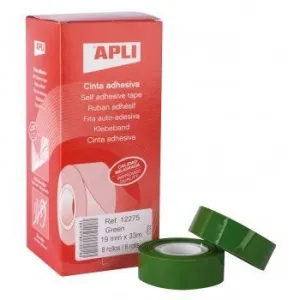 Cinta Apli Adhesiva Verde 19 mm X 33 M 12275