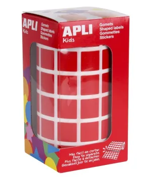 Rollo Gomets Apli Cuadrado Rojo Ø15Mm 12477