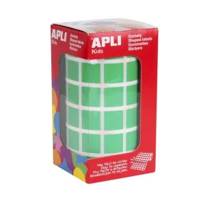 Rollo Gomets Apli Cuadrado Verde Ø15Mm 12478