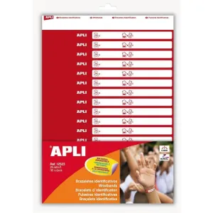 Pack 32 Brazaletes Identificativos Apli 2 Hojas 12523