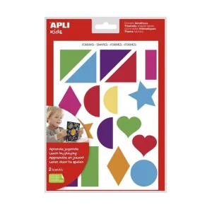 Paquete 64 Gomets Apli Maxi Removible Formas Geometricas 12826