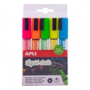 Pack 5 Rotuladores Tiza Liquida Apli Liquid Chalk 13959