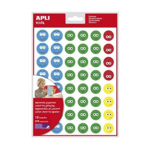 Paquete 576 Gomets Apli Caras Smile-2 Ojos Grandes 14811