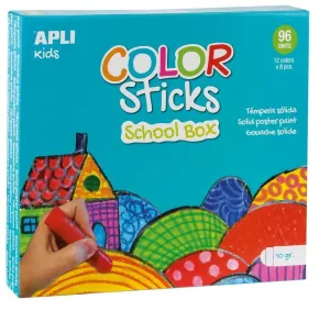 PACK 96 TEMPERAS SOLIDAS APLI COLOR STICK 14850