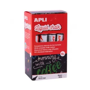 Rotulador Tiza Liquida Apli Liquid Chalk Blanco 15043