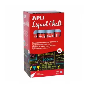 Rotulador Tiza Liquida Apli Liquid Chalk Azul 15273