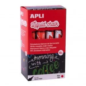 Rotulador Tiza Liquida Apli Liquid Chalk Rojo 16902