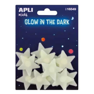 Paquete Stickers Apli Estrellas Luminiscentes 12 Unidades 16549