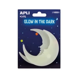 Paquete 2 Stickers Resina Apli Luminiscentes Luna 16551