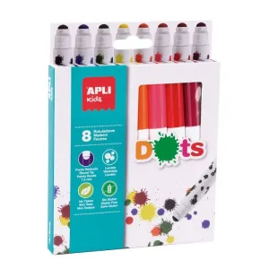 Pack 8 Rotuladores Apli Dots 16805