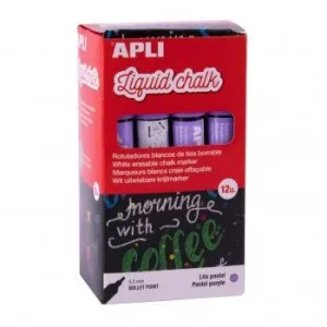 Rotulador Tiza Liquida Apli Liquid Chalk Lila Pastel 18040