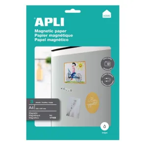 Papel Magnetico Apli A4 Inkjet 3 Hojas 17169