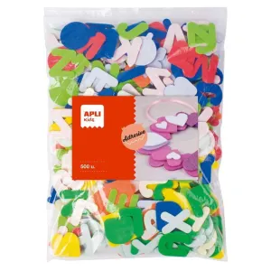 Pack 500 Letras Goma Eva Apli Adhesiva 17439