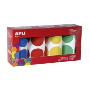 Kit 4 Rollo Gomets Apli Circulo Ø45Mm 4 Colores 17634