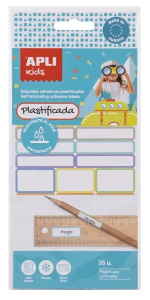 Pack 35 Etiquetas Apli Plastificadas 17794
