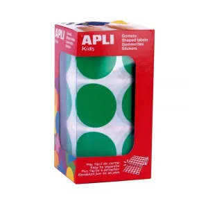 Rollo Gomets Apli Circulo Verde Ø33Mm 17862