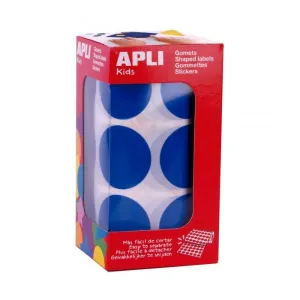 Rollo Gomets Apli Circulo Azul Ø33Mm 17864