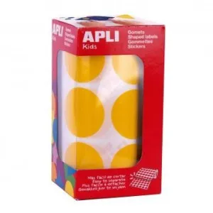 Rollo Gomets Apli Circulo Amarillo Ø33Mm 17865