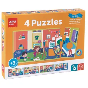 Pack 4 Puzzles Apli 16 Piezas la Casa 17894