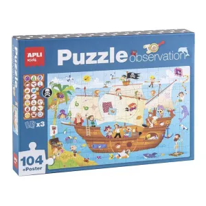 Puzzle Apli 104 Piezas Observation Barco Pirata 17917