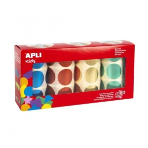 Kit 4 Rollo Gomets Apli Circulo Ø33Mm 4 Colores Metalizados 18400