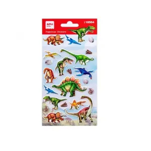 Paquete 18 Stickers Puffy Apli Dinosaurios 18564