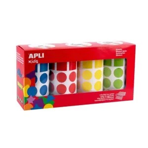 Kit 4 Rollos Gomets Apli Figuras Geometricas 4 Colores Surtidos 18804