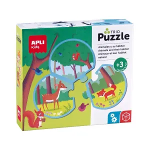 Pack 8 Puzzles Apli 24 Piezas Animales y Su Habitat 18821
