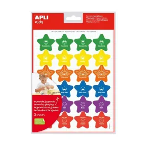 Paquete 72 Gomets Apli Estrella con Texto Motivacional Aula 19223