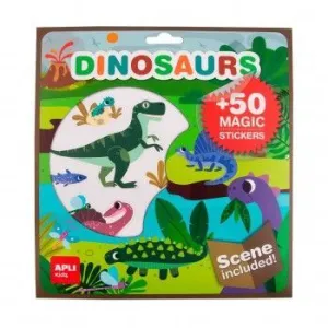 Juego de Pegatinas con Escenario Dinosaurios Apli 19374