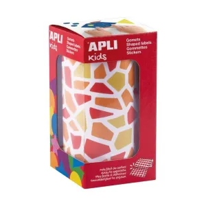 Rollo Gomets Apli Mosaicos Naranja Rojo Amarillo 19504