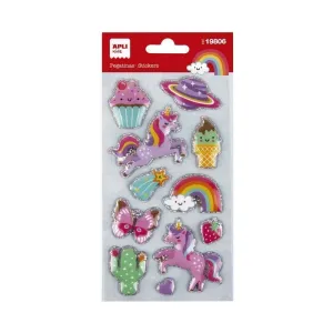 Paquete 11 Stickers Apli Mundo Unicornio 1 Hoja 19806